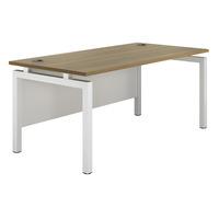 Sylvan Bench Rectangular Desk Walnut White Leg 160cm Professional Assembly Included