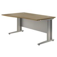 Sylvan Cantilever Deluxe Wave Desk Walnut Left Hand 160cm Professional Assembly Included