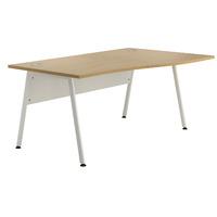 Sylvan A Frame Wave Desk Beech Right Hand White Leg 120cm Self Assembly Required