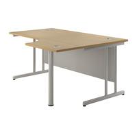 Sylvan Cantilever Radial Workstation Desk Beech Right Hand Professional Assembly Included