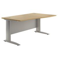 sylvan cantilever premium wave desk beech right hand 160cm self assemb ...