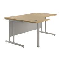 sylvan cantilever radial workstation desk beech left hand self assembl ...