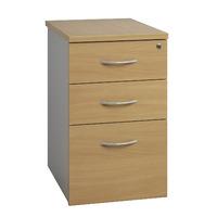 sylvan 3 drawer desk high pedestal 60cm beech self assembly required