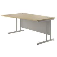 Sylvan Cantilever Wave Desk Maple Left Hand 120cm Self Assembly Required