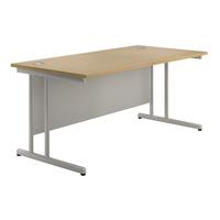 Sylvan Cantilever Rectangular Desk Beech 160cm Self Assembly Required