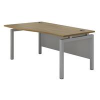 sylvan bench wave desk walnut silver leg left hand 120cm self assembly ...