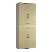 sylvan 4 door 2 drawer combination cupboard maple professional assembl ...