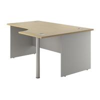 Sylvan Panel End Radial Workstation Desk Maple Right Hand Professional Assembly Included