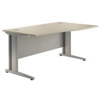 Sylvan Cantilever Deluxe Wave Desk Natural Oak Right Hand 120cm Professional Assembly Included