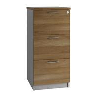 Sylvan 3 Draw Filing Cabinet Walnut Self Assembly Required