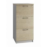 Sylvan 3 Draw Filing Cabinet Natural Oak Self Assembly Required