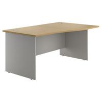 Sylvan Panel End Wave Desk Beech Right Hand 160cm Self Assembly Required