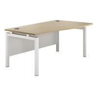 Sylvan Bench Wave Desk Maple White Leg Right Hand 160cm Self Assembly Required