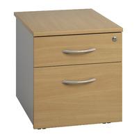 sylvan 2 drawer low mobile pedestal beech self assembly required