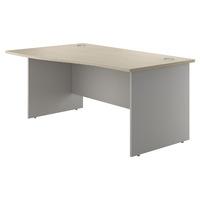 Sylvan Panel End Wave Desk Natural Oak Left Hand 120cm Professional Assembly Included