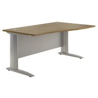 sylvan cantilever premium wave desk walnut right hand 160cm self assem ...