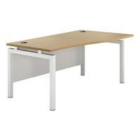 Sylvan Bench Wave Desk Beech White Leg Right Hand 160cm Professional Assembly Included