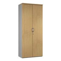 sylvan 2 door tall storage unit beech professional assembly included