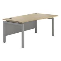 Sylvan Bench Wave Desk Maple Silver Leg Right Hand 120cm Self Assembly Required