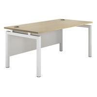 Sylvan Bench Rectangular Desk Maple White Leg 160cm Self Assembly Required