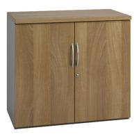 sylvan 2 door low storage unit walnut professional assembly included