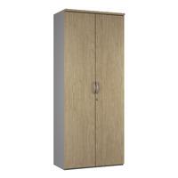sylvan 2 door tall storage unit natural oak professional assembly incl ...