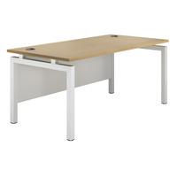 Sylvan Bench Rectangular Desk Beech White Leg 120cm Self Assembly Required