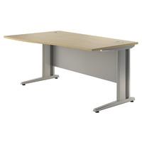 sylvan cantilever deluxe wave desk maple left hand 120cm self assembly ...