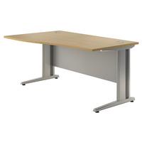 Sylvan Cantilever Deluxe Wave Desk Beech Left Hand 120cm Self Assembly Required