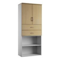 sylvan 2 door 2 drawer combination cupboard beech professional assembl ...