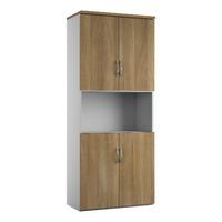 Sylvan 4 Door Combination Cupboard Walnut Self Assembly Required