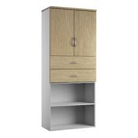 sylvan 2 door 2 drawer combination cupboard natural oak self assembly  ...