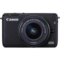 System camera Canon EOS M10 EF-M 15-45 mm incl. EF-M 15-45 mm IS STM 18 MPix Black Touchscreen, Full HD Video