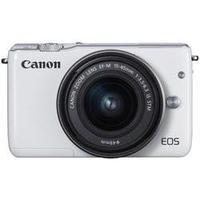 System camera Canon EOS M10 EF-M incl. EF-M 15-45 mm IS STM 18 MPix White Touchscreen, Full HD Video