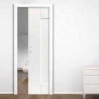 symmetry axis white panelled single pocket door