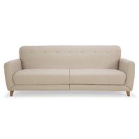 Sydney 3 Seater Fabric Sofa Bed Latte Brown