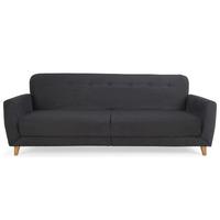 Sydney 3 Seater Fabric Sofa Bed Black