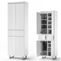 Sydney Shoe Cupboard In High Gloss White With 4 Doors