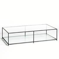 sybil rectangular tempered glass coffee table