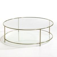 sybil round tempered glass coffee table