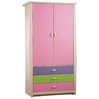 Sydney Pink 2 Door 3 Drawer Wardrobe