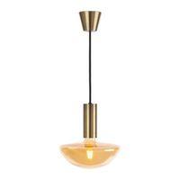 Sylcone Brushed Brass Effect Light Pendant with Hand Blown GX200 Bulb