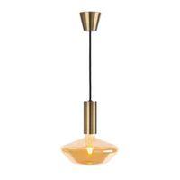Sylcone Brushed Brass Effect Light Pendant with Hand Blown DC200 Bulb