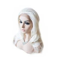 Sylvia Synthetic Lace front Wig White Heat Resistant Long Natual Wave Synthetic Wigs