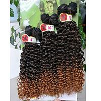 synthetic kinky curly hair 6pieces/pack synthetic deep curly ombre purple curly hair bundles promotion price synthetic jerry curl weave 1pack