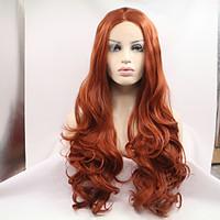 Sylvia Synthetic Lace front Wig Auburn Hair Hair Heat Resistant Long Wavy Synthetic Wigs