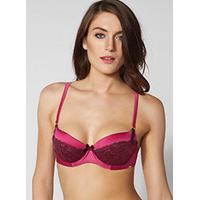 sylvia satin and lace balconette bra