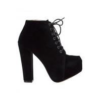 Synthetic Suede Ankle Boot - Size: UK 4