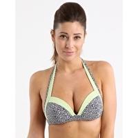 Symmetry 50s Moulded Halter - Black and Lime