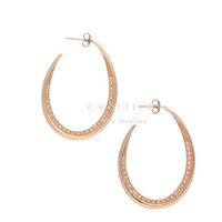 sylva earrings hoops zirconia rose gold plated